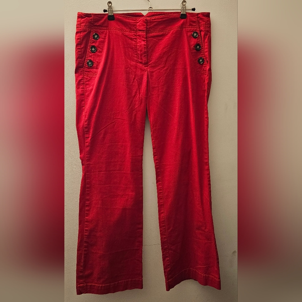 Ann Taylor Loft Women's Pants, 10P, Vibrant Red